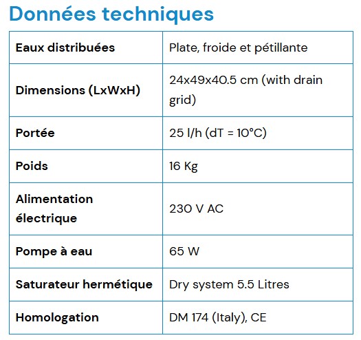 LOCATION FONTAINE EAU GAZEUSE ELEGANTE A POSER