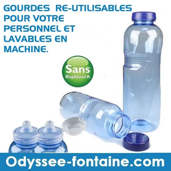 GOURDES 0.50 CL PAR CARTON DE 63 AVEC BOUCHON PLAT - Bleu ou Blanc 