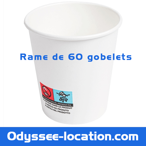 RAME DE 60 GOBELETS CARTON