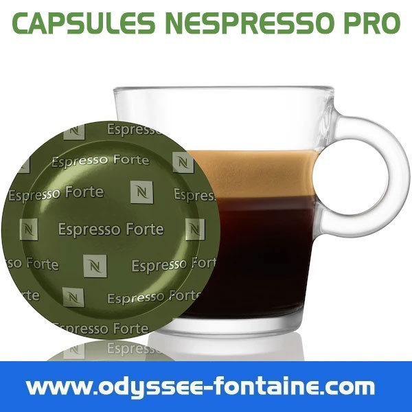 CAPSULES NESPRESSO PRO PAR 100 AVEC GOBELETS SUCRE ET SPATULES