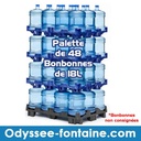 PALETTE DE 48 BONBONNES JETABLES 18L EAU DE SOURCE - 864 Litres