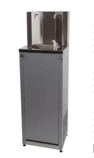 [VT-EC60DI] Fontaine avec Dosseret Inox et 2 becs de corbins sorties froides